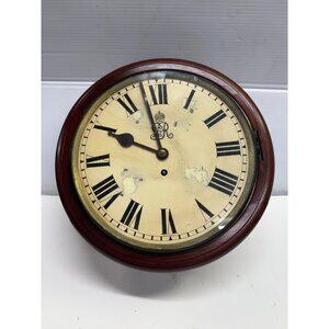 Antique GVR Public Service Fusee Grimshaw & Baxter Wall Dial Clock